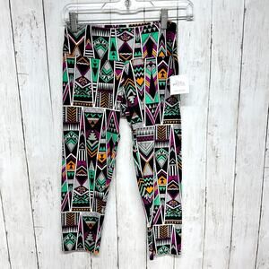 Sexy Basics 24/7 Anywear Pants Women Size Small Multicolor Printed Leggings‎ NWT